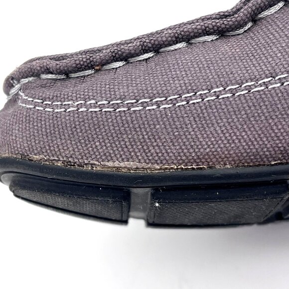 Levis Comfort Canvas Loafers Mens Size 9.5 Gray Textile Upper Casual Style Boat - Picture 10 of 16